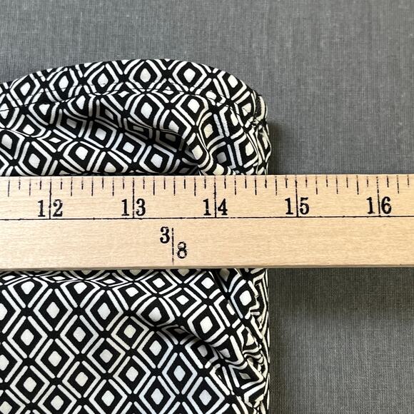 DKNY Maillot One Piece Bandeau Swimsuit Women XL Black White Diamond Print Beach - Picture 9 of 9